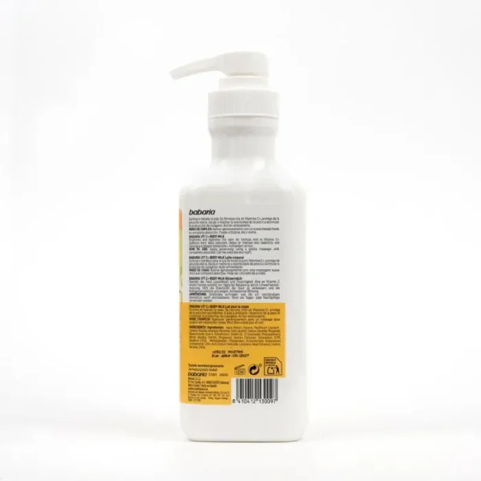 لوسیون بدن باباریا ویتامین C حجم 500 میل (Body Milk Vit C+ Babaria)