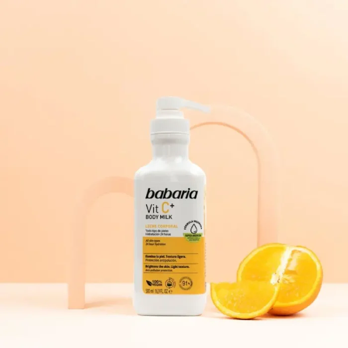 لوسیون بدن باباریا ویتامین C حجم 500 میل (Body Milk Vit C+ Babaria)