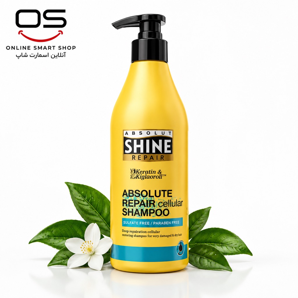 شامپو کراتین و آرگان ابسولوت شاین Absolut Shine Repair Keratin & Argan Oil Shampoo 620Ml
