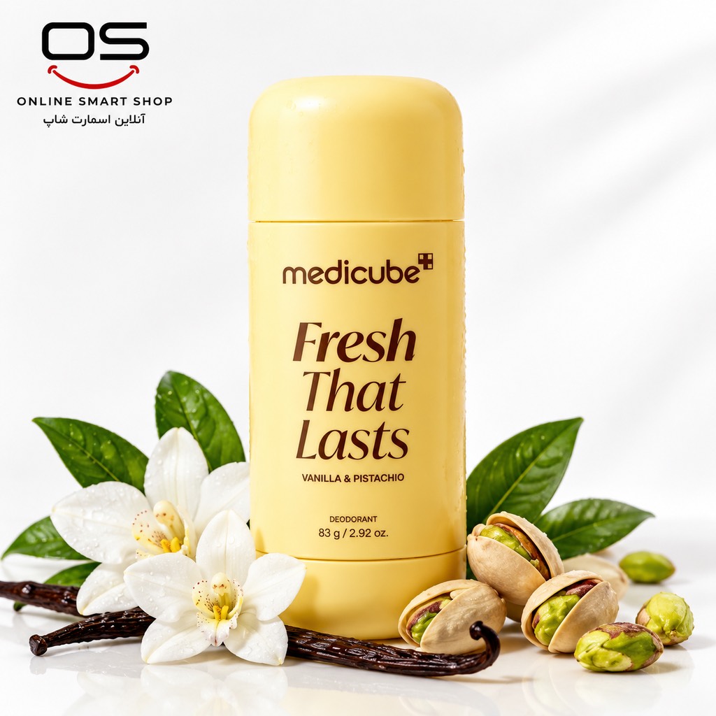 مام دئودورانت استیک مدی کیوب وانیل پسته VANILLA & PISTACHIO بدون آلمینیوم
