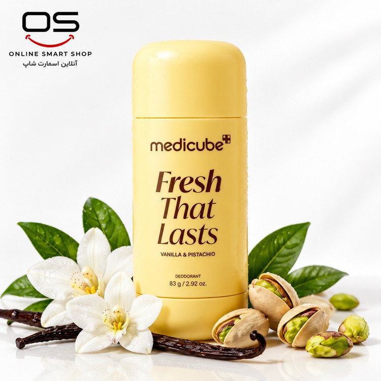 مام دئودورانت استیک مدی کیوب وانیل پسته VANILLA & PISTACHIO بدون آلمینیوم