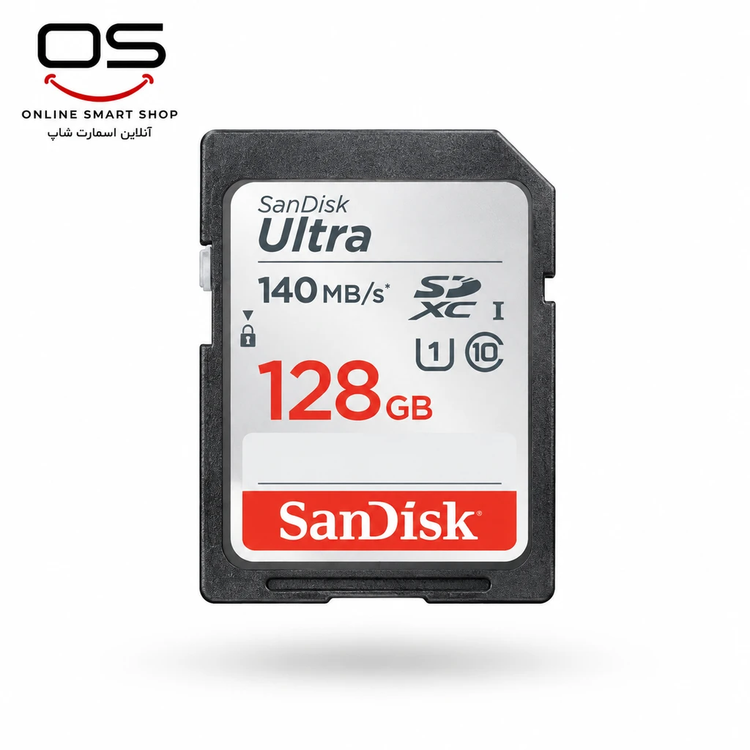 کارت حافظه مدل اس دی سندیسک SD Sandisk 128GB 140mb/s Ultra