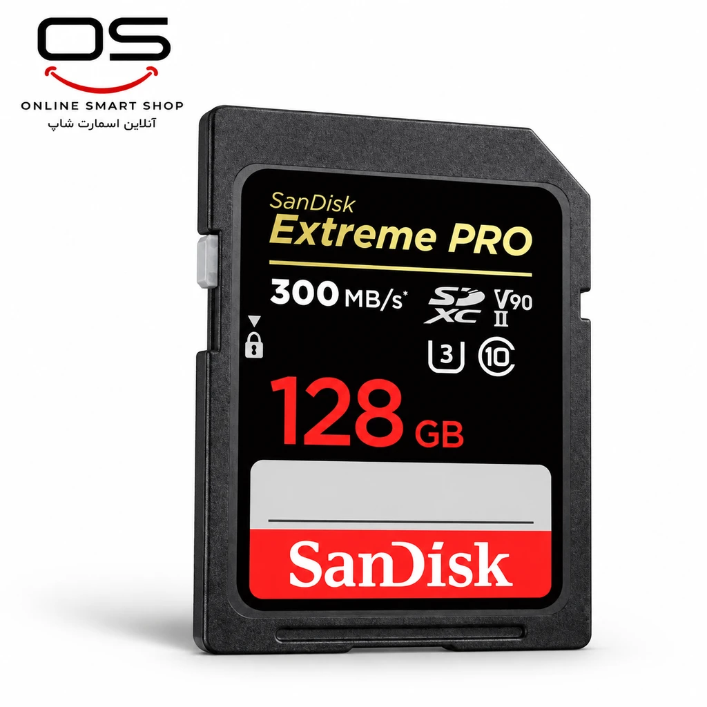 کارت حافظه برند سندیسک مدل SanDisk 128GB Extreme PRO UHS-II SDXC 300MB/S 2000X