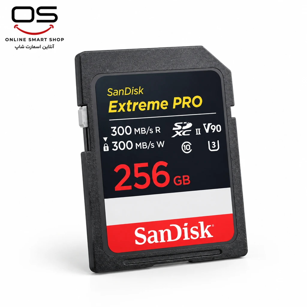 کارت حافظه برند سندیسک مدل SanDisk 256GB Extreme PR O UHS-II SDXC 300MB/S 2000X
