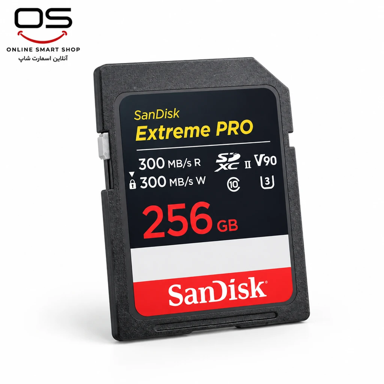 کارت حافظه برند سندیسک مدل SanDisk 256GB Extreme PR O UHS-II SDXC 300MB/S 2000X